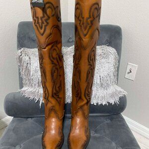 NEW Dan Post Seductress Women's Leather Thigh-High Boots Size 8 RETAILS $339